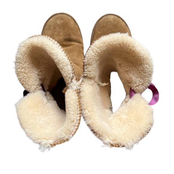 Softmoc winter boots with velvet ribbon bows, leather upper size 7 - Picture 5 of 11